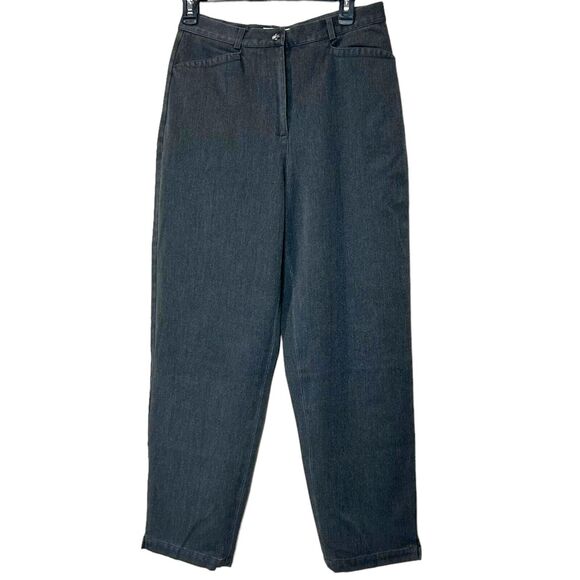 Talbots Pants - Talbots Petites Stretch Straight Leg High Rise Pants Dark Gray Women 10